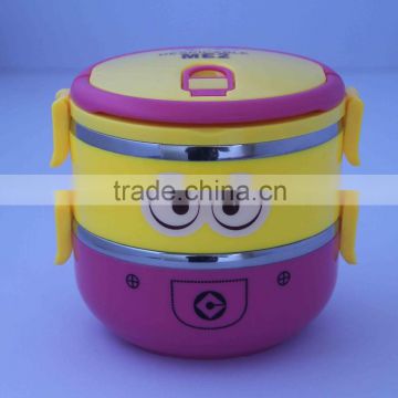 2015 Newest Promotion Two Layer Insulation Lunch Box (Accept OEM), Cartoon lunch box