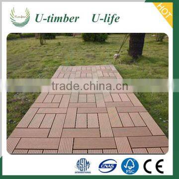 Household Wood Plastic Composite WPC DIY Decking Tiles