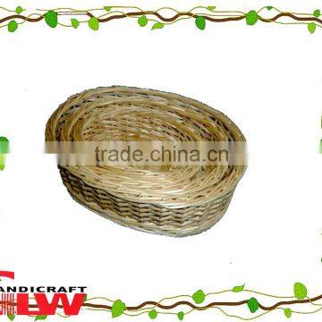 fruit basket,food basket,S/ 3 oval split willow basket with liner