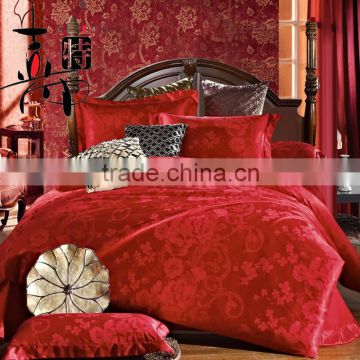 Reactive flower printed bedding set european soft tencel