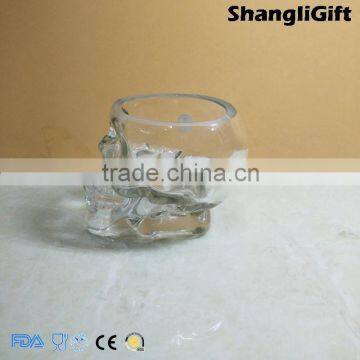 Special Candle Cup 160ml Skull Shaped Glass Candle Holder photo-3