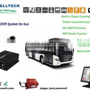 4CH HDD Hard Disk Bus Gps 3g Wifi Mobile Dvr H2.64 Car Dvr 4ch H.264 Wireless Mobile Dvr photo-2
