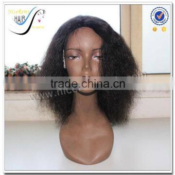 2016 popular natural kinky curly lace front wig for black women