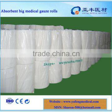 1500m medical bleached white absorbent gauze rolls