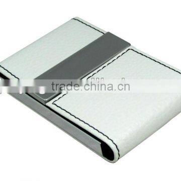 2014 hot selling metal and leather business card holder