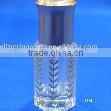 6ml clear glass roll on bottles with aluminum cap