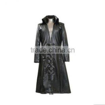 Hot selling men's gothic long leather coat