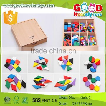 frobel gift gabe 7 preschool wooden pattern toys early learning toys for kids