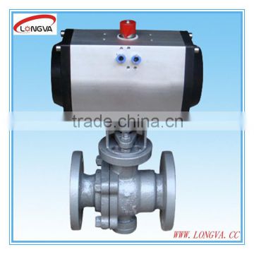 Wenzhou soft seal pneumatic actuator ball valve