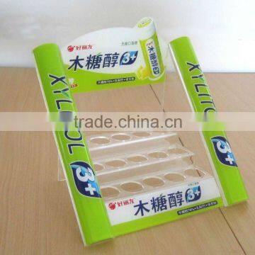 3 tiers chewing gum display shelf 3 tiers acrylic display stand