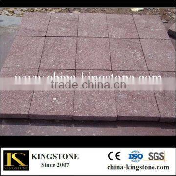 natural stone construction material red porphyry granite using paving stone tiles