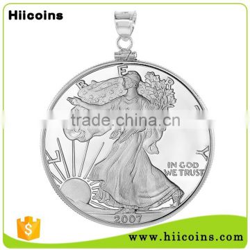 China Cheap Manufacturer Wholesale Custom Metal Silver Coin