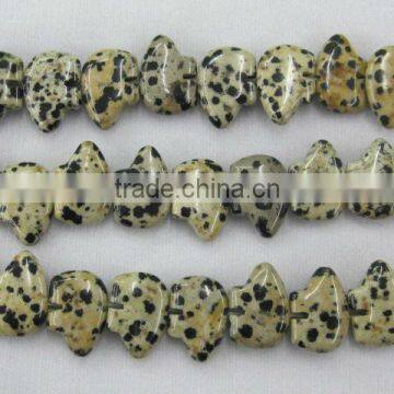 Wholesale 13 x 18mm Dalmatine jasper bear beads
