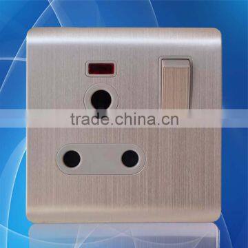 uk stlye aluminum surface panel socket british OEM waterproof cover