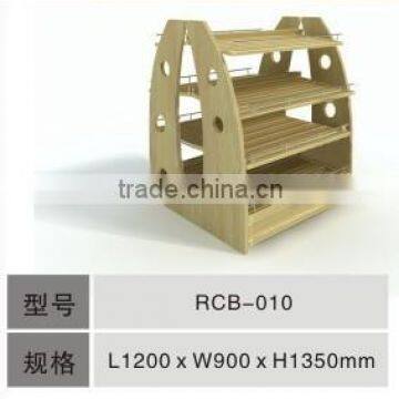 Supermarket Wooden Display Stand Glass Bakery Display Cabinet photo-4