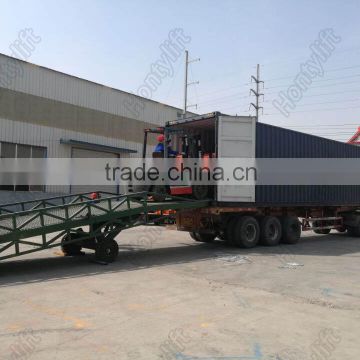 10T With adjustable supporting legs yard ramp, forklift ramp,container ramp for forklift