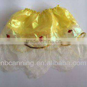 yellow stage yarn party skirt for kids carnival & Christmas high quality