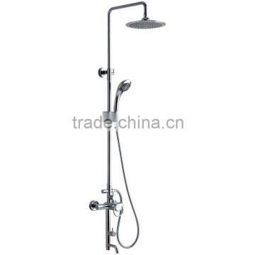 High Quality Brass Round Rainfall Bath Shower Set, Polish and Chrome Finish, Wall Mounted