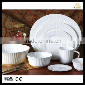 embossed new shape germany fine porcelain dinner set