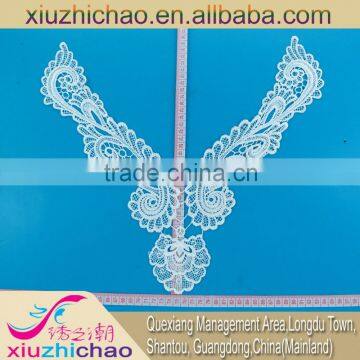 XLY016 fashion dress applique neckline lace collar trimming crochet design