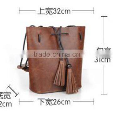 European Style Lady Random Belt Bags Long Bucket Shoulder Bags photo-4