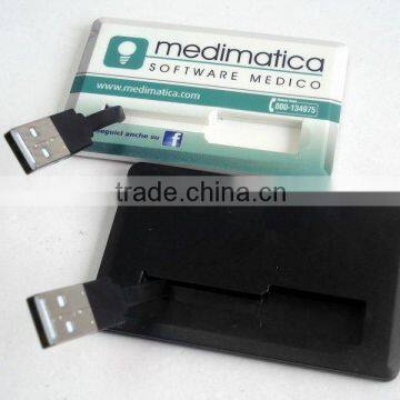 leather case credit card shape usb flash drive