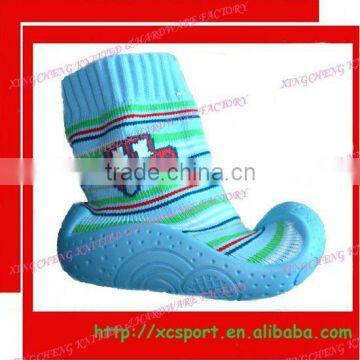 Rubber Outsole Baby Sock Shoe