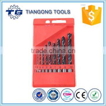 HSS brad point wood drill bit 10pcs set