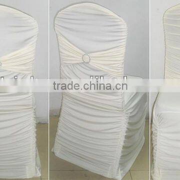 Spandex ruffled pleated chair covers,wedding chair covers with ruffles