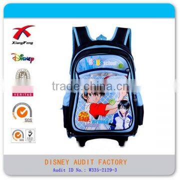 XIANGFENG Cartoon Nylon School Bag With Trolley