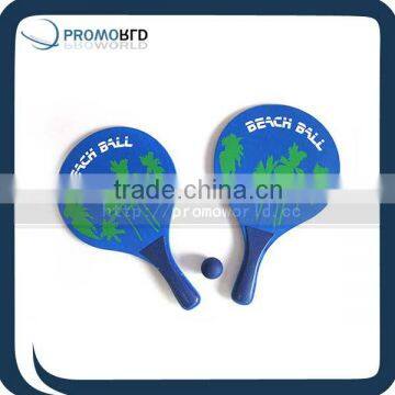 full printing beach tennis racketbeach racket with pvc ballwooden racket price