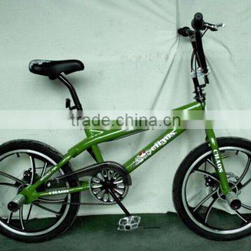 20" green steel bmx bike