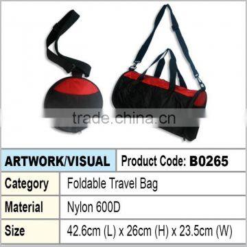 Foldable Travel Bag (red & black)