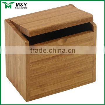 bamboo custom family recipe card box, white card box