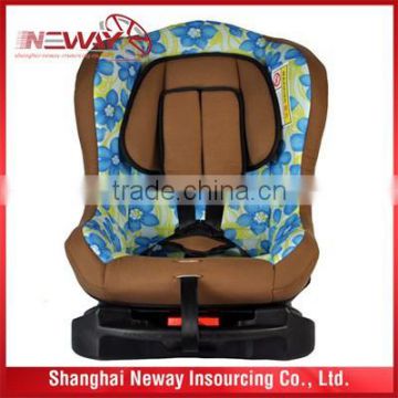 Convertible harness soft baby car safety seat