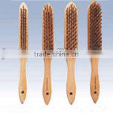 polishing beech handle brass coated steel wire brush