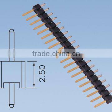 1.27mm Single Row 180 Degree Pin Header H=2.5