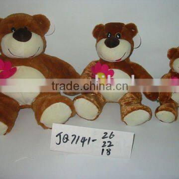 Big Mouth Teddy Bear with Flower Family Series