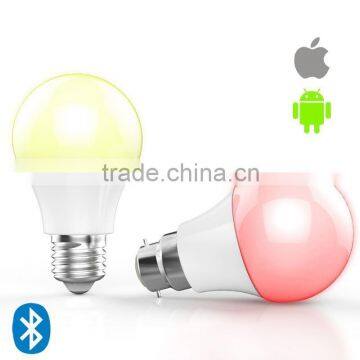cheapest smart LED bulb E27 B22 base wireless control bluetooth led bulb