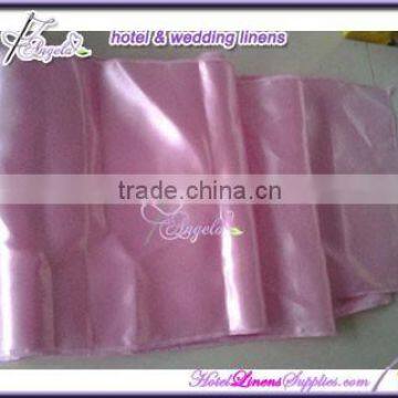 pink satin runners for round table, pink satin runners for special events, wedding table decorations