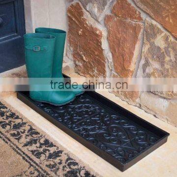 Home Rubber Boot Tray 34 Inch Decorative Boot Tray Waterproof for Indoor or Outdoor Use Dog Cat Food Mat