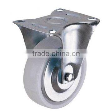 high quality white PP caster industrial caster, fixed, roller bearing