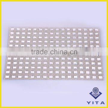 24x40cm Glass Crystal Material Hot Fix Rhinestone Mesh Sheet For Lady Shoes photo-2