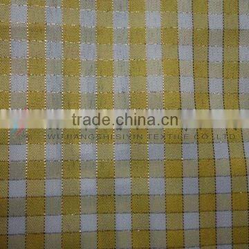 silver Yarn Dyed Plaid Fabric
