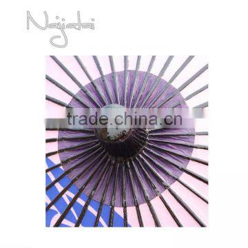 Peacock Pink Background Hand Painted Handmade Japanese Paper Umbrella photo-5