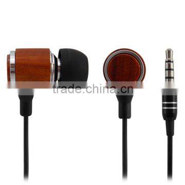 in ear wooden Earbud and headphone , wooden earbud and headphone for mp3 moblie phone