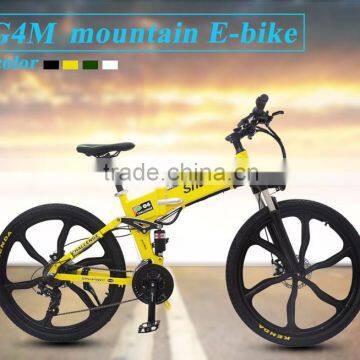 Shuangye Green power motor folding electric full suspension mountain bike                        
                                                Quality Choice