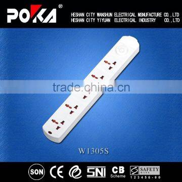13A extension multi socket adapter with piano switch