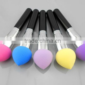 2013 New 5pcs Beauty Long Handle Sponge Foundation powder puff Brush Makeup Cosmectics Tool