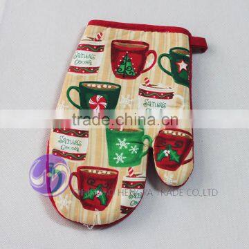 Kitchen Heat Resistant Oven Mitten Pot Mat Set Christmas Cotton Character Printed Oven Mitts Quality Choice photo-2